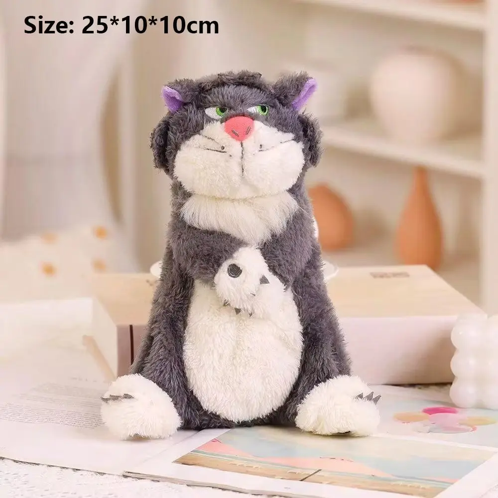 Portable Plush Lucifer Cat Pen Bag Cartoon Multifunctional Stationery Bag Large Capacity Stationery Organizer