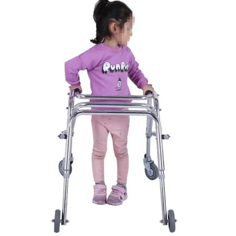 Foldable Children's Walker Lower Limb Training Standing Frame Anti-rollover Leg and Foot Rehabilitation Equipment