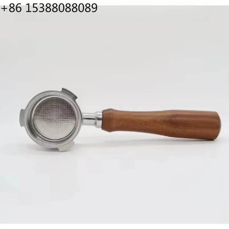 Coffee machine accessories 58mm 54mm filter basket Bottomless coffee Portafilter with solid wood handle(1PCS)