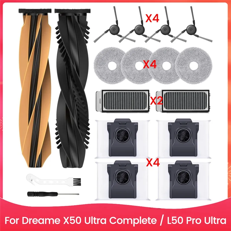 

B07B-Accessories Kit For Dreame X50 Ultra Complete / L50 Pro Ultra Robot Vacuum Cleaner Replacement Parts Accessories