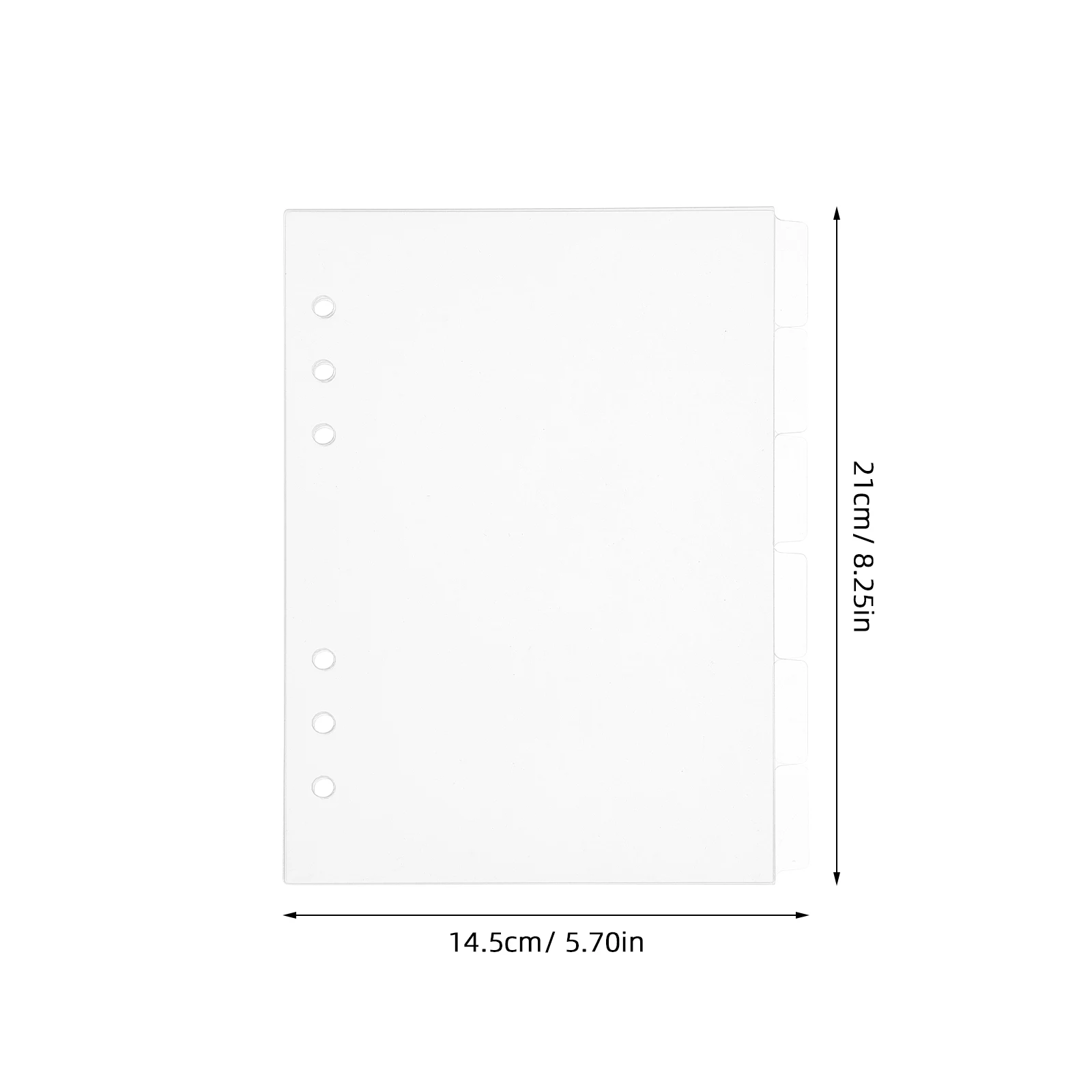 6 قطعة فواصل الموثق الاكريليك واضح إعادة الملء A5 غطاء للكمبيوتر الدفتري شفافة لتقوم بها بنفسك مجلة مخطط إدراج ورقة حامية دوامة #5