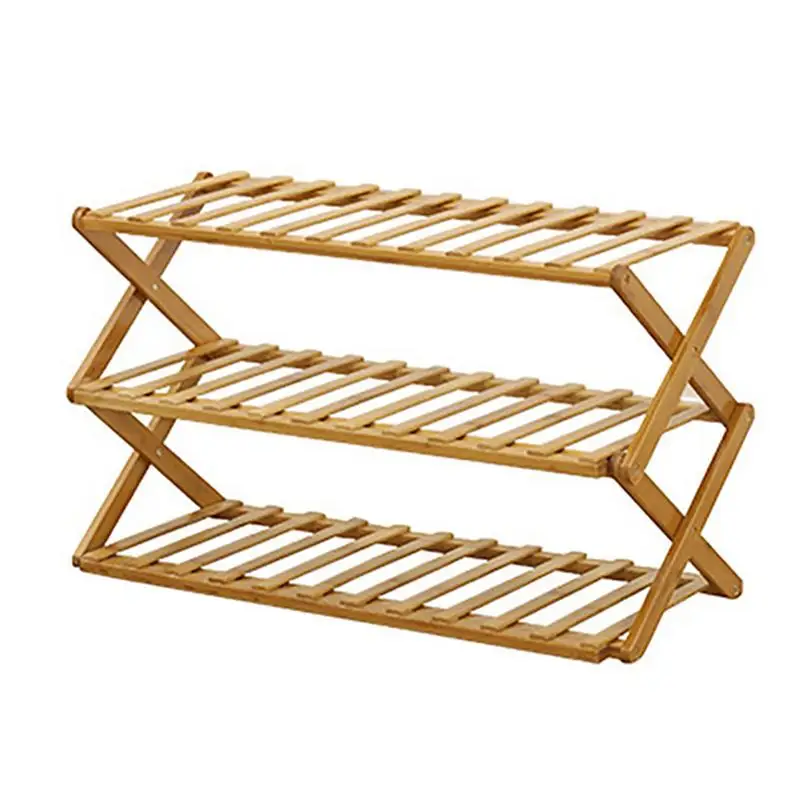 

Bamboo Shoe Rack Hallway Shoe Rack For Entryway Shoe Rack Make Of Bamboo Suitable For Living Room Balcony And Bathroom As