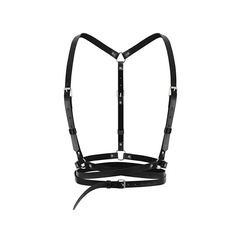 حزام مشد من جلد البولي يوريثان قابل للتعديل لصيف 2025 - مدرب خصر للنساء على الطراز القوطي الشرير محدد شكل الجسم فساتين بحزام علوي