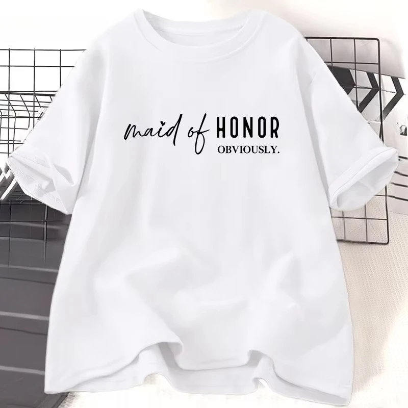 Camiseta de Dama de Honor, Camiseta de Dama de Honor Obviamente, Camiseta de Dama de Honor para Boda, Camiseta de Algodón para Mujer, Ropa