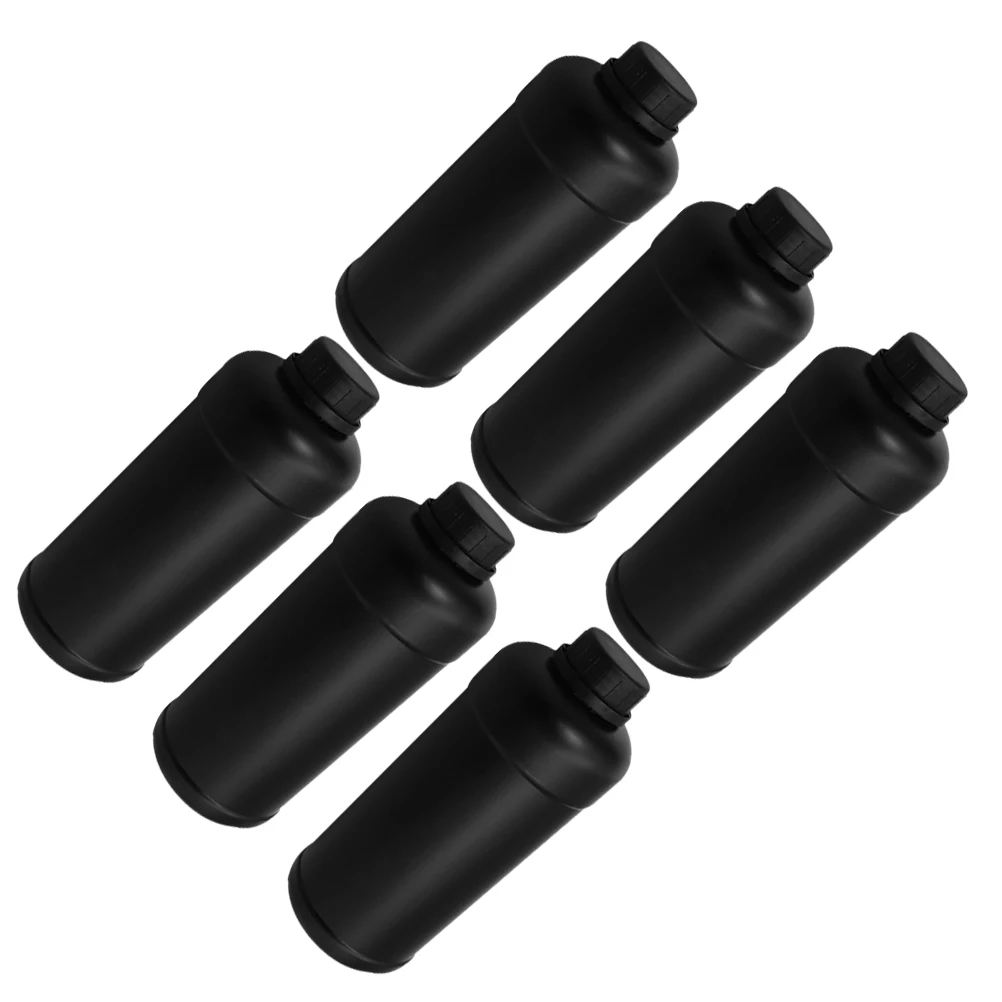 

6pcs 1000ml Plastic Bottles Lightproof Chemical Ink Samples Reagents Travel Safe Portable Sealing Storage Container