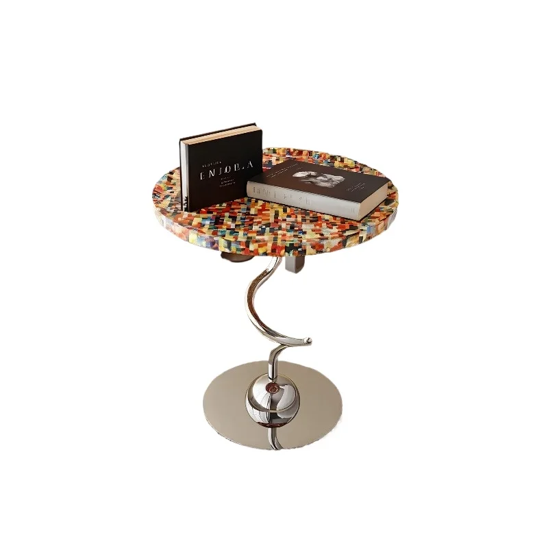 For  Light Luxury Edge Table Designer Creative Living Room Sofa Balcony Coffee Table
