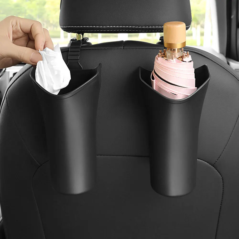 1pc Auto Interior Accessories Universl Car Umbrella Storage Bucket Black Car Organize Storage Box Car Multifunctional Trash Can