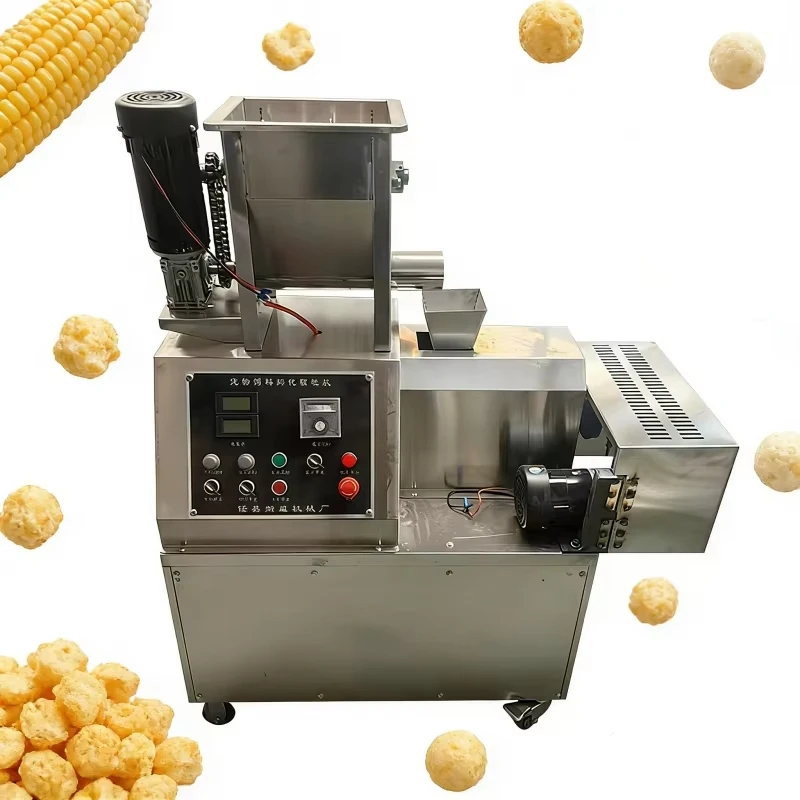 Commercial Rice Corn Cereal Granules Puffing  Puffed Food Extruder
