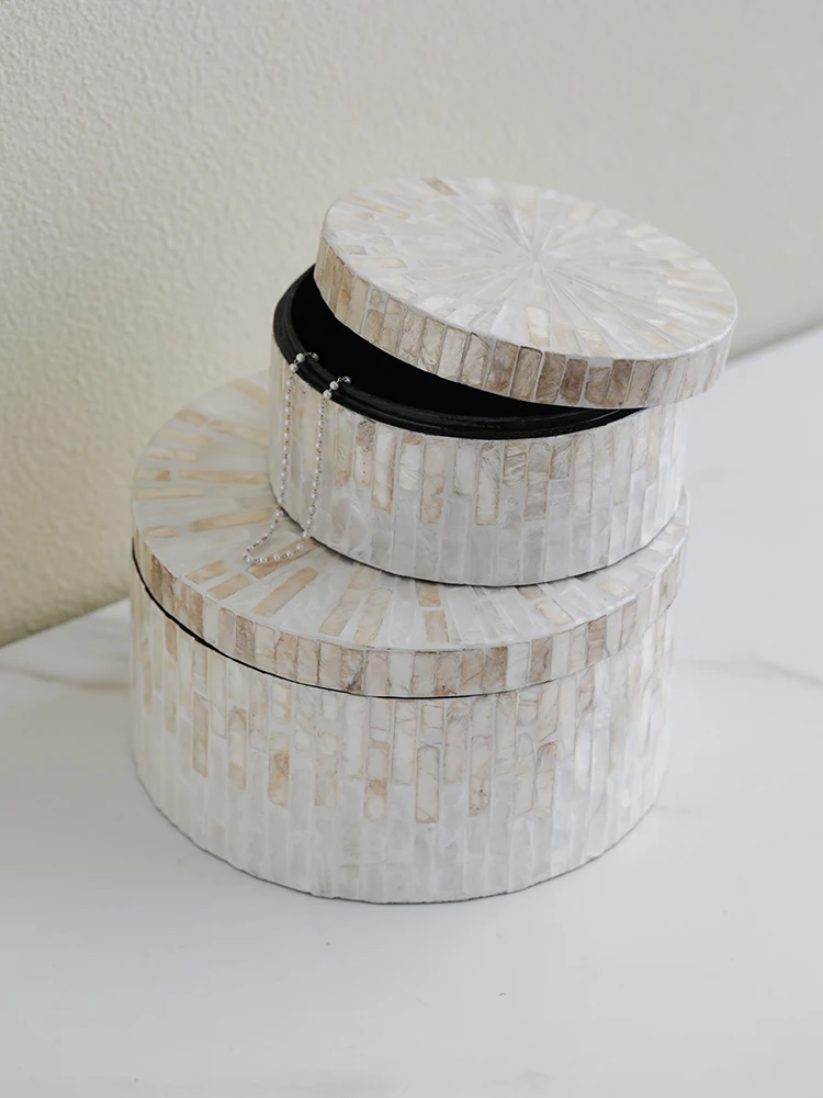 Original French Sober Natural Shell Jewelry Box Creative Home Luxury Decor Ornament