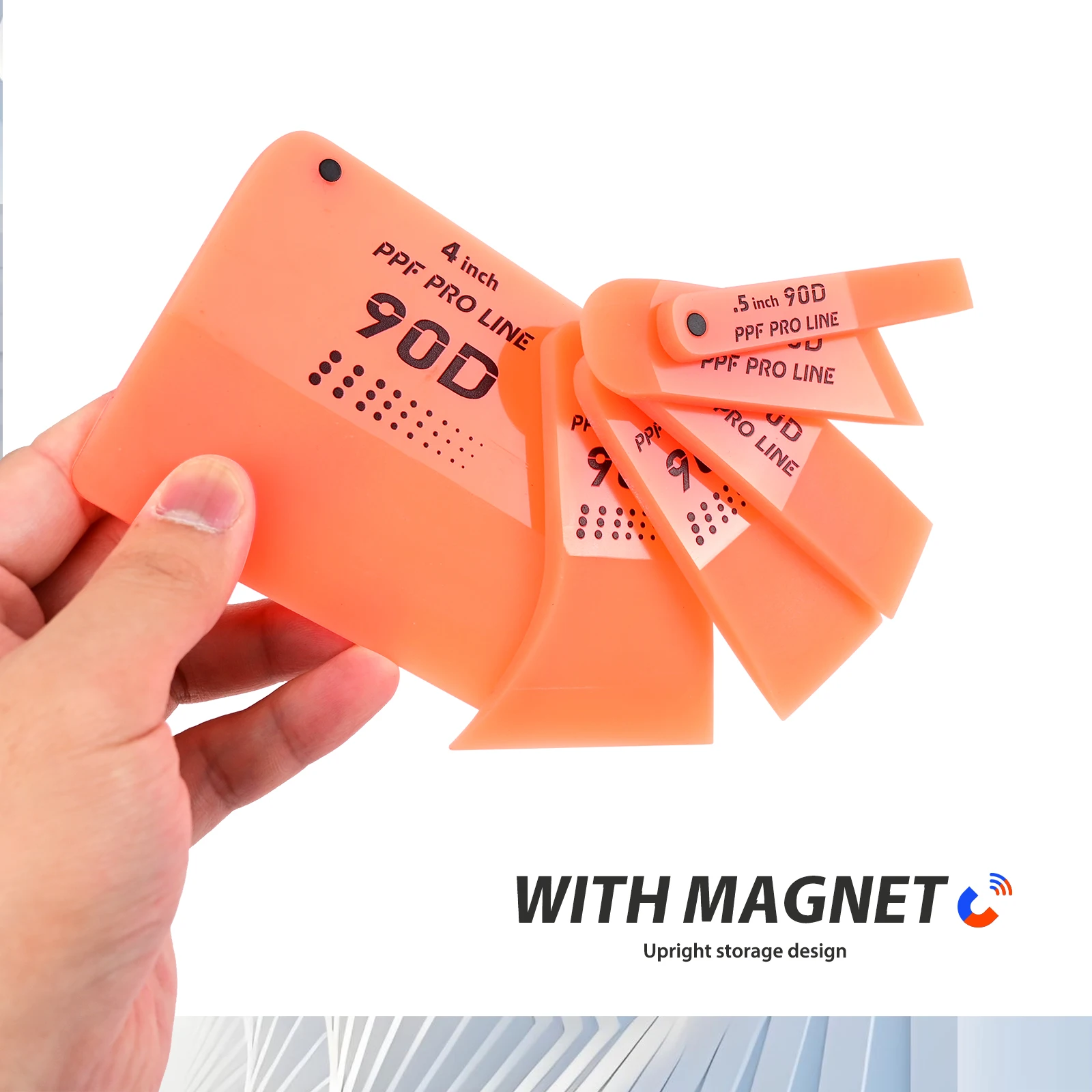 EHDIS 14PCS Magnetic PPF Rubber Squeegee Set with Packaging Box Car Tint Multi Shaped Silicone Scrapers for Film Installation