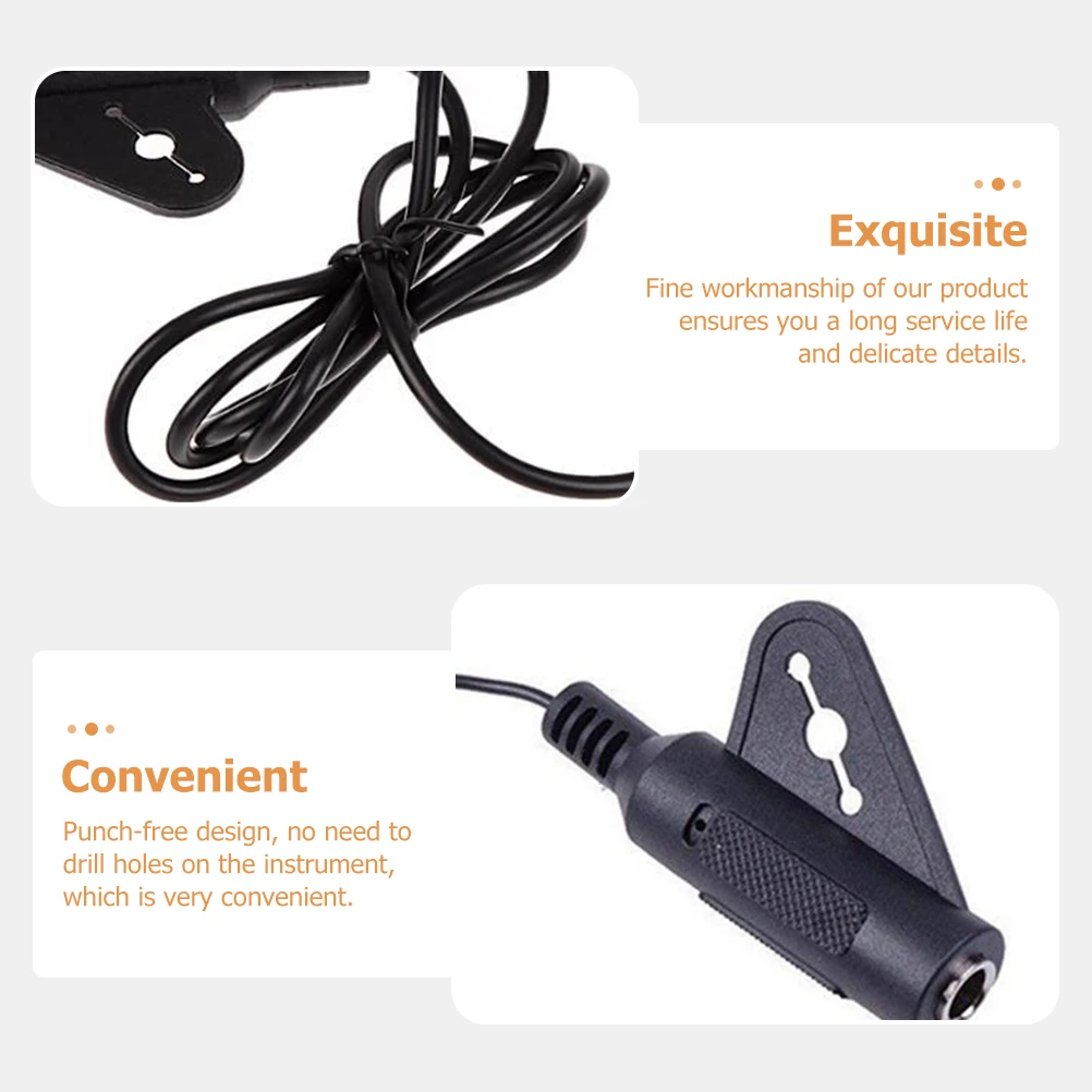 

Acoustic Guitar Pickup Sound Hole Transducer Self Adhesive Easy Installation Plastic Musical Instrument Accessory Long Service