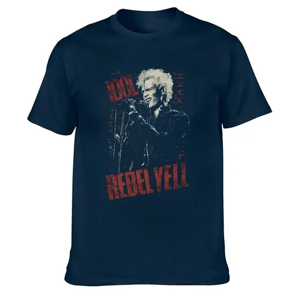 Billy Idol Brick Wall Rebel Yell T Shirt Licensed Rock Band Merchdandise Black2024 High quality Brand T shirt Casual