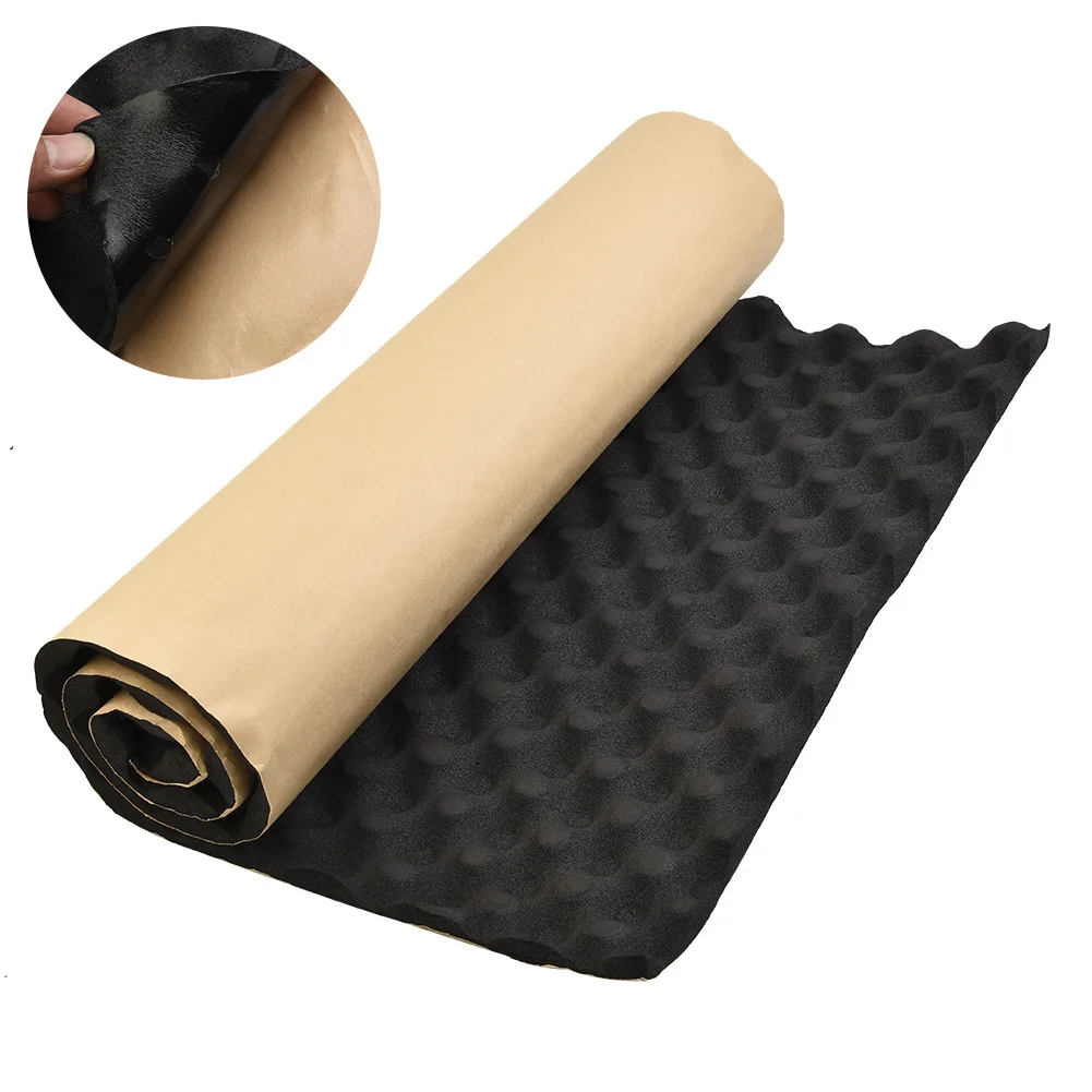 100x50cm 2cm Car Sound Deadener Mat Noise Insulation Car Heatproof Wave Foam Deadener Car Soundproof Cotton Insulation Mat