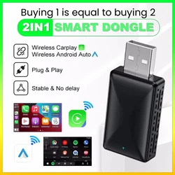 Carplay Android Auto Wireless Adapter for Toyota Mazda Nissan Camry Suzuki Subaru Citroen Audi Mercedes Kia Ford Opel Spotify BT