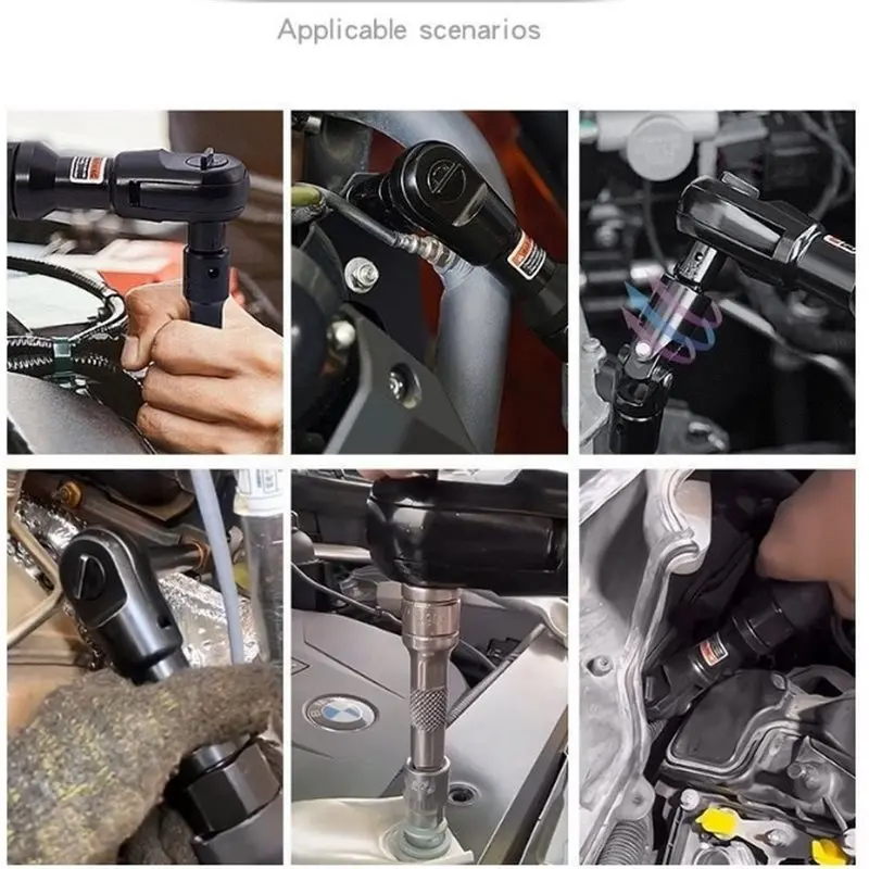 AC62-Air Ratchet Wrench Pneumatic 1/4 Inch Square Head Straight Handle For Machinery For Shipbuilding Power Tool Repair