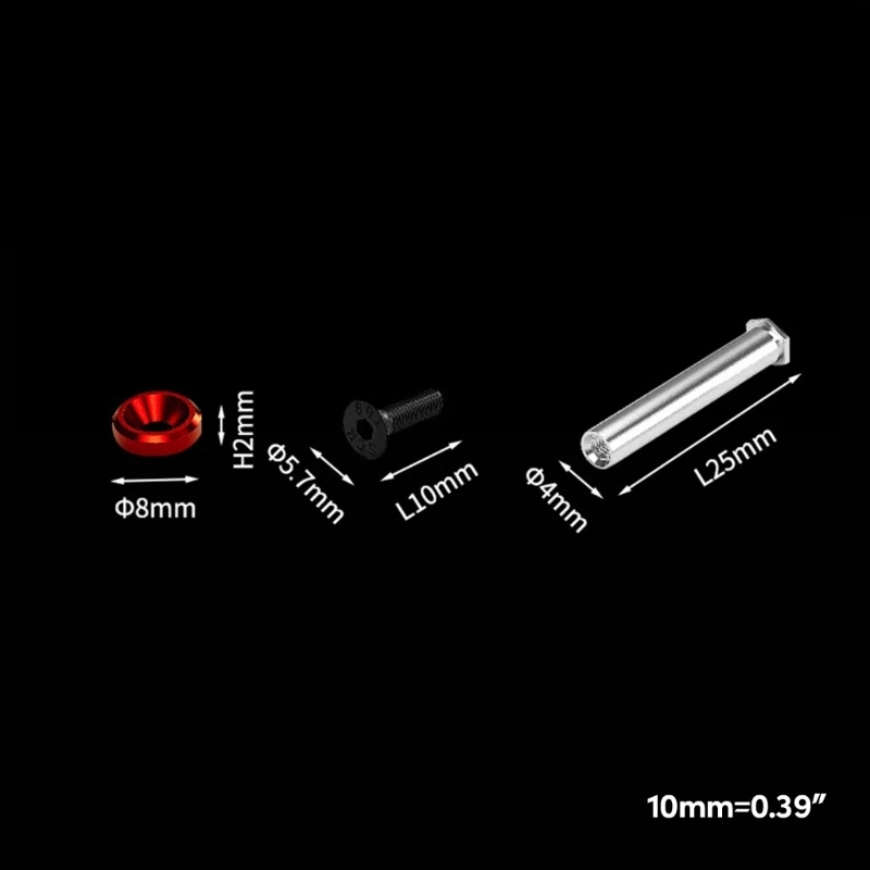 Aluminum Alloy Screw Nut Set Colorful Anodized for Computer Case CPU Cooling Fan