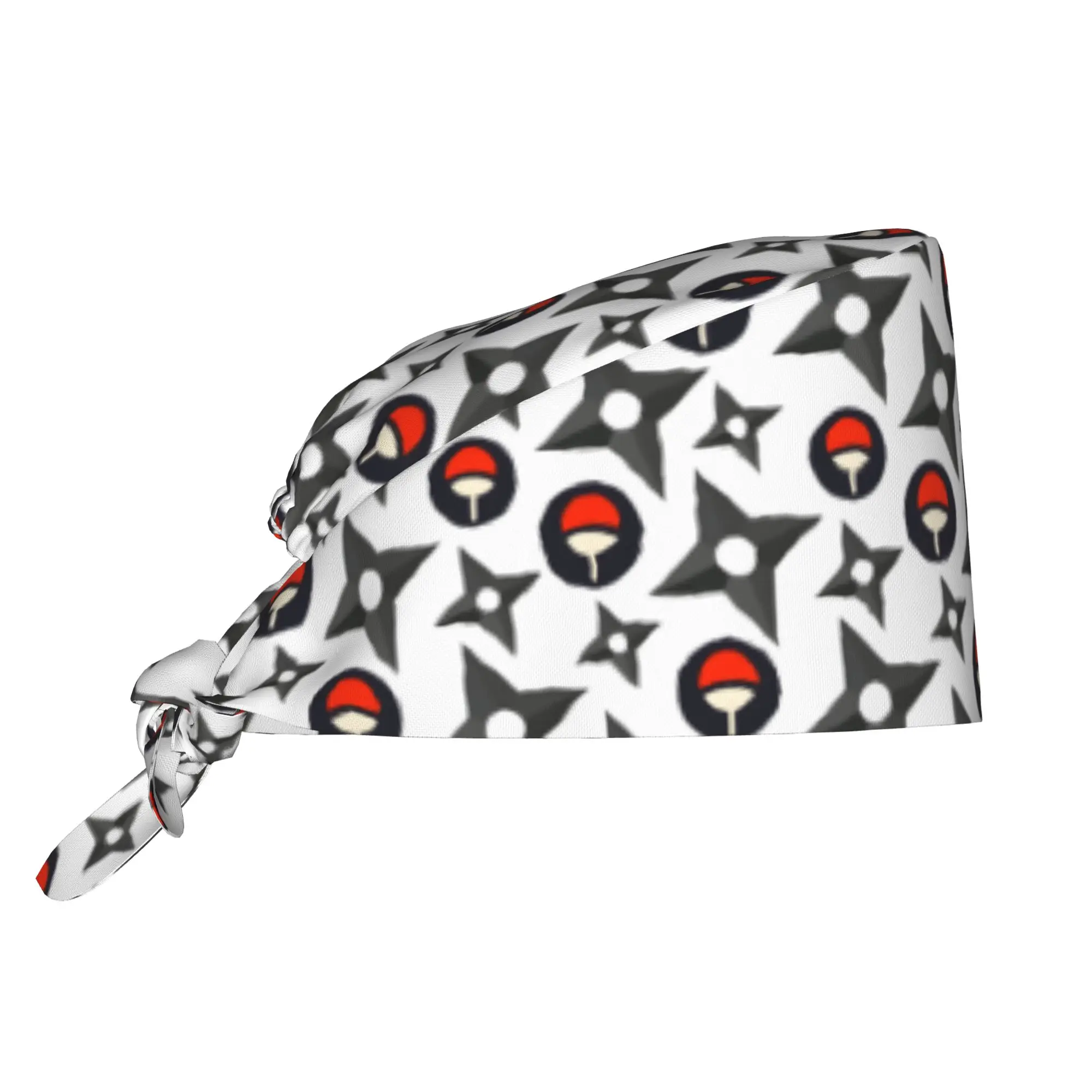 Maßgeschneiderte U-Uchihaes Sasuke Japan Manga Reinigungs- und Arbeitsmütze Coole Unisex Klassische Schrubbmütze Chirurgische Kappe Krankenschwester-Mütze