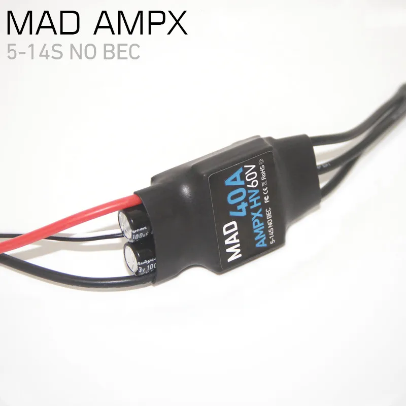 MAD brushless HV 40A 5-14S ESC Regulator brushed speed controller esc for helicopter and Racing Drone Aircraft Uav