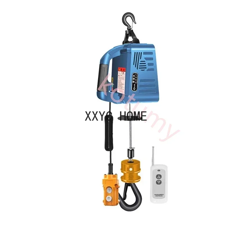 220V/110V 500KG Load Portable Electric Winch Traction Hoist Small Crane Home Decoration Crane Hoist Lifting Tool