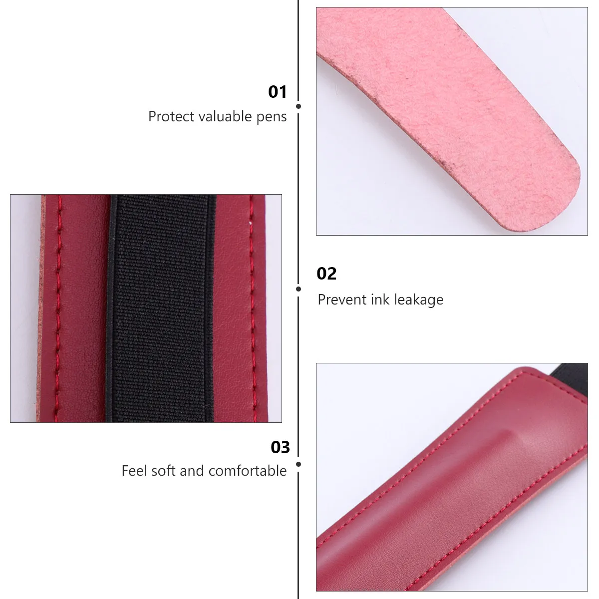 1Pcs Stylus Pen Storage Pouch PU Material Lightweight Compact Design with Elastic Bands for Pencil Writing