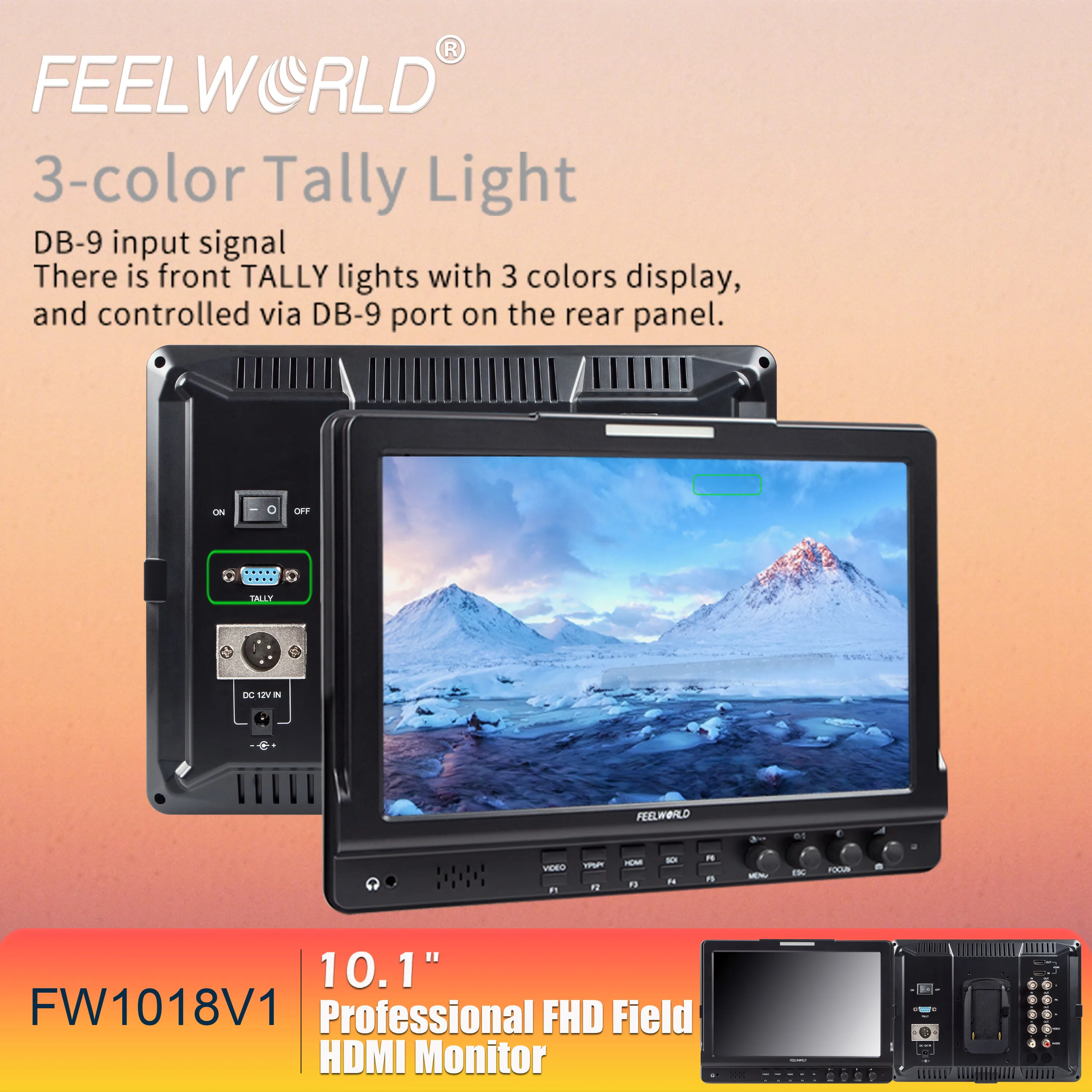 FEELWORLD FW1018V1 شاشة لمس IPS مقاس 10.1 بوصة على الكاميرا، معايرة HDMI، برامج ثابتة مخصصة وخدمة OEM للشعار #2