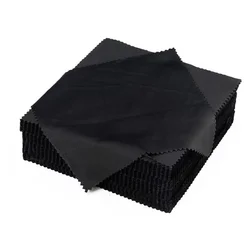 20pcs/lot Black Microfiber Cycling Sunglasses Eyeglasses Cleaning Cloth 13*13cm Glasses Eyewear Clean Lens Cloth Accessories
