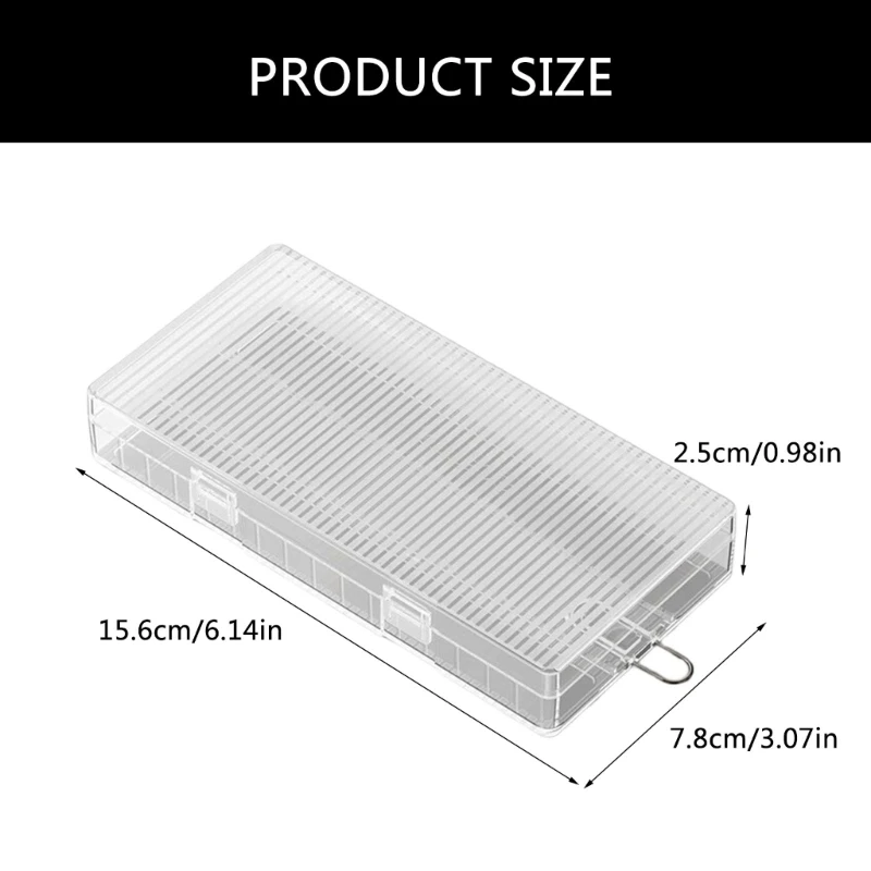 Práctica caja almacenamiento batería 18500, caja con ranura para soporte batería para 18500 K1KF
