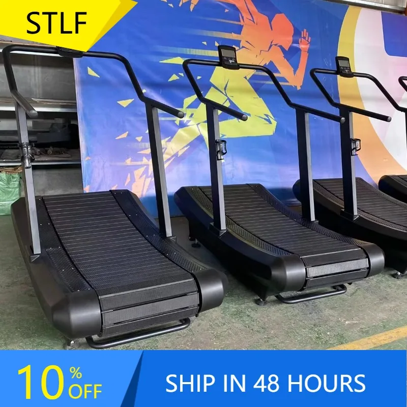 YTYIN Deren Cardio Machine Unpowered Air Runner Machine Curve Treadmill Manual Self-generating Fitness Commercial Curved Treadmi