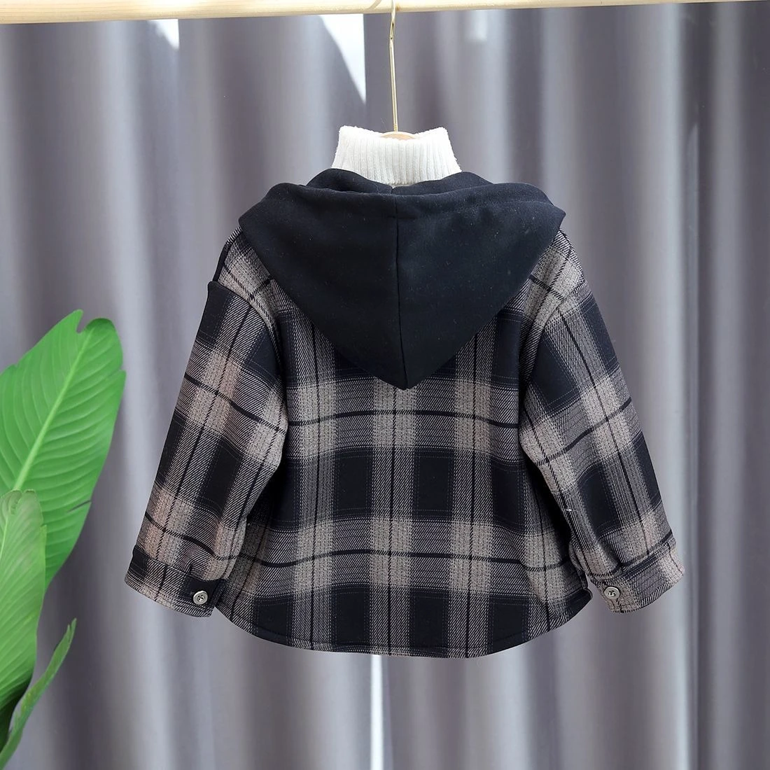 2025년 신상 소년 가을 겨울 플리스 안감 후드 체크 - Flannel Shirt Lined 리뷰 및 가격