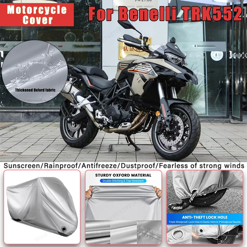 

For Benelli TRK552 No Ear Motorcycle Cover - Outdoor Full Body Protection, Waterproof Dustproof Heat-Resistant Moto Accessories