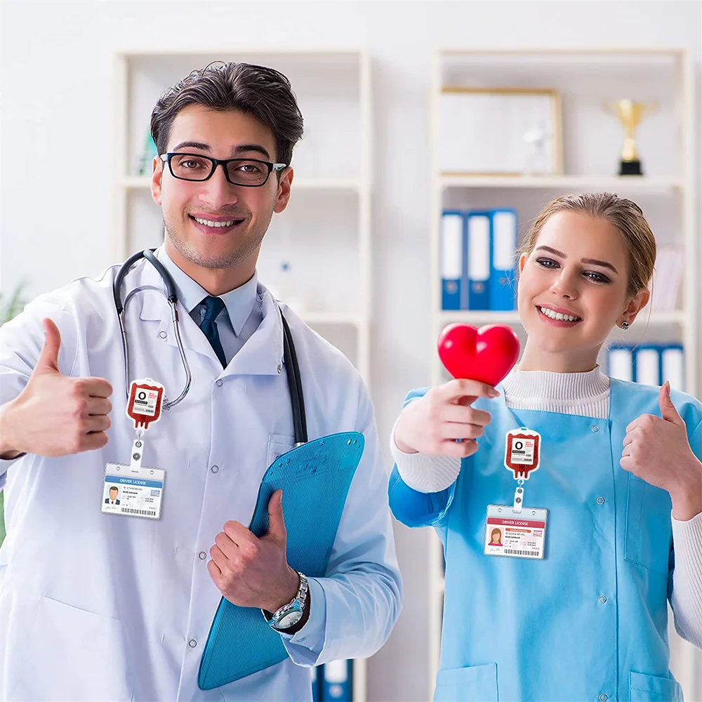 Carrete de insignia retráctil con purpurina acrílica, Clip para Doctor, enfermera, estudiante, profesor, nombre, tarjeta de identificación