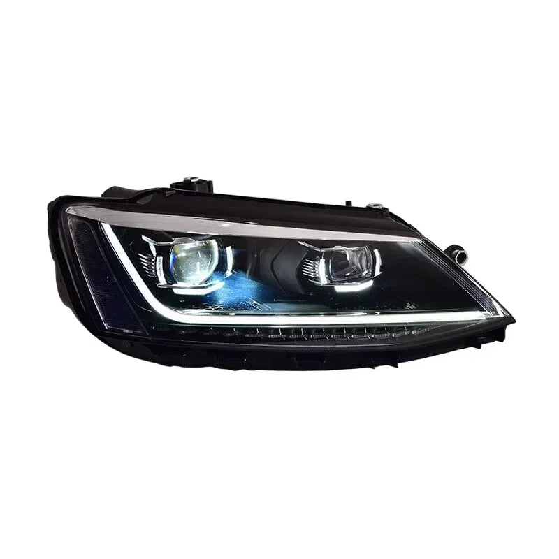 Pair Head Lamp for VW Jetta Sagitar MK6 LED Headlights 2011-2018 Headlights MK6 DRL Turn Signal High Beam Angel Eye Projector