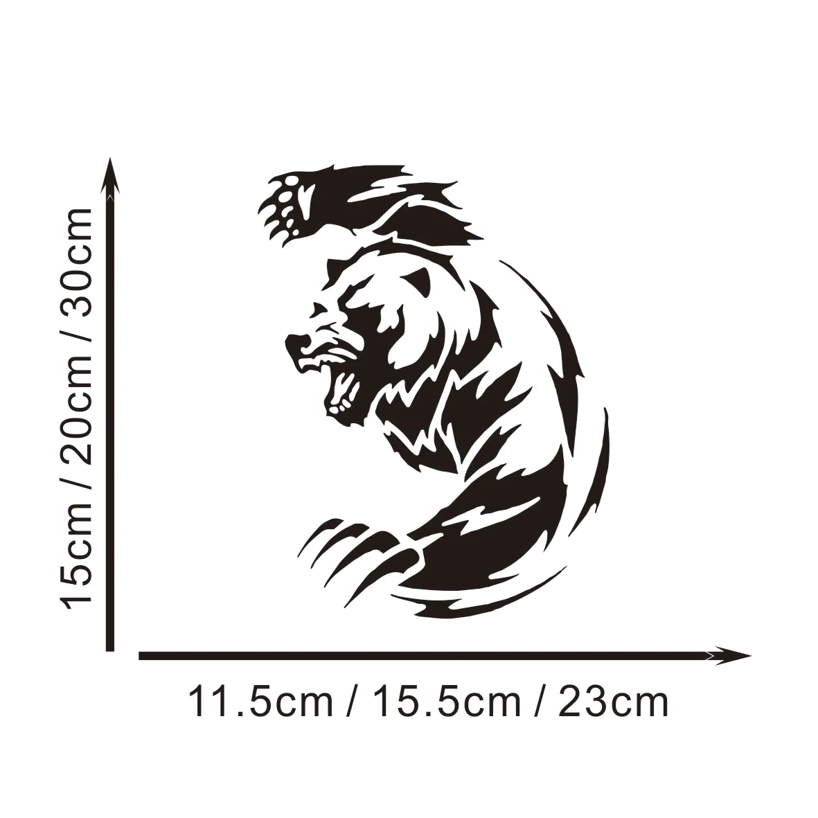 

Angry Bear Animal Vinyl Car Sticker - Bumper & Window Decal for Scratch Covering | Decorative Accessory