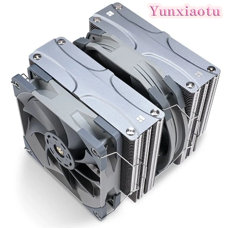 FC140 Frost Commander Dual Tower CPU Cooler with 5 Heat Pipes and PWM Fans for LGA1700 AMD AM5