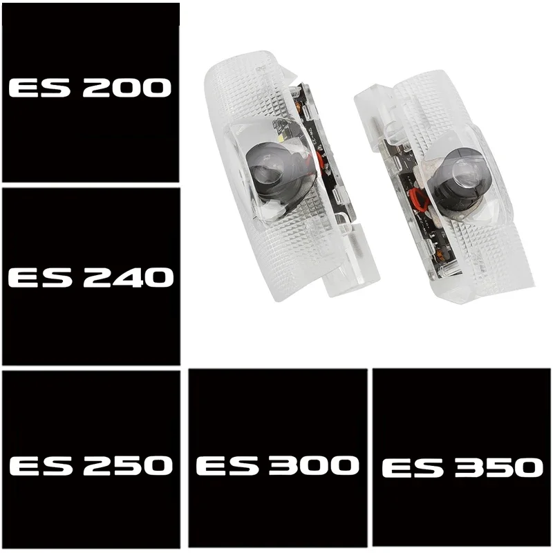 2Pcs LED Car Door Welcome Logo Lights Courtesy Ghost Shadow Projector Lamp for Lexus ES200 ES250 ES260 ES300 ES350 Accessories