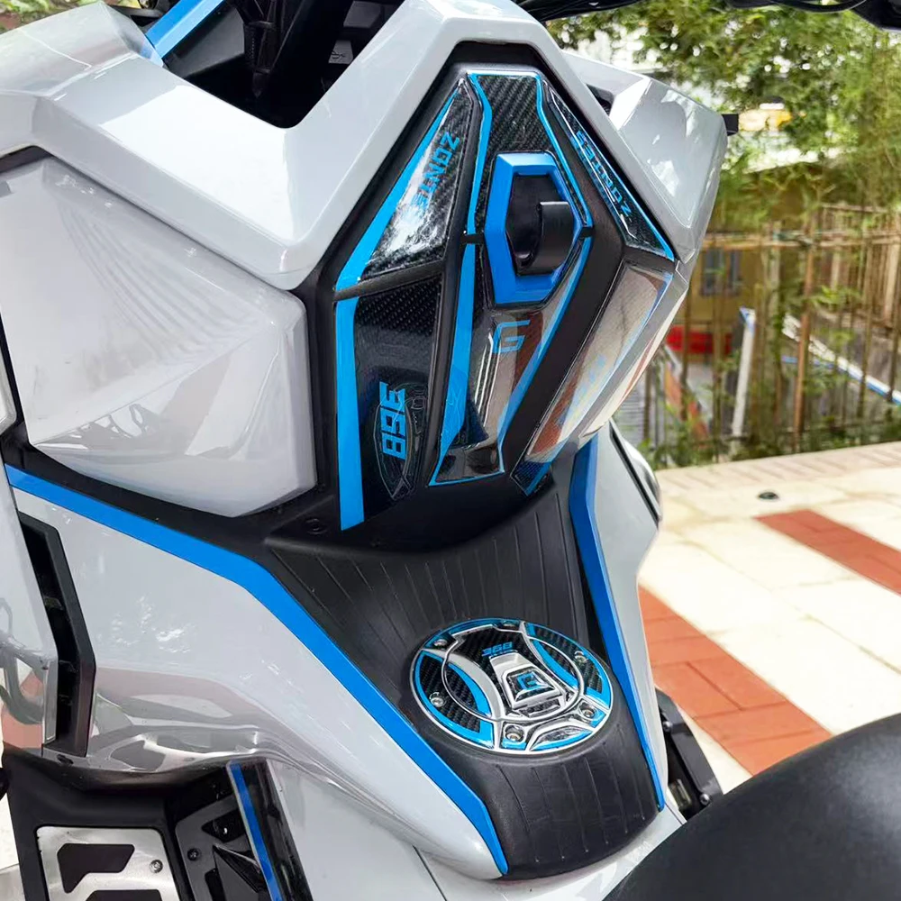 ل ZONTES 368G 368 G ZT368G 2024 2025 2026 خزان وقود دراجة نارية والجسم لاصقة تزيين ألياف الكربون تعديل الملحقات #4