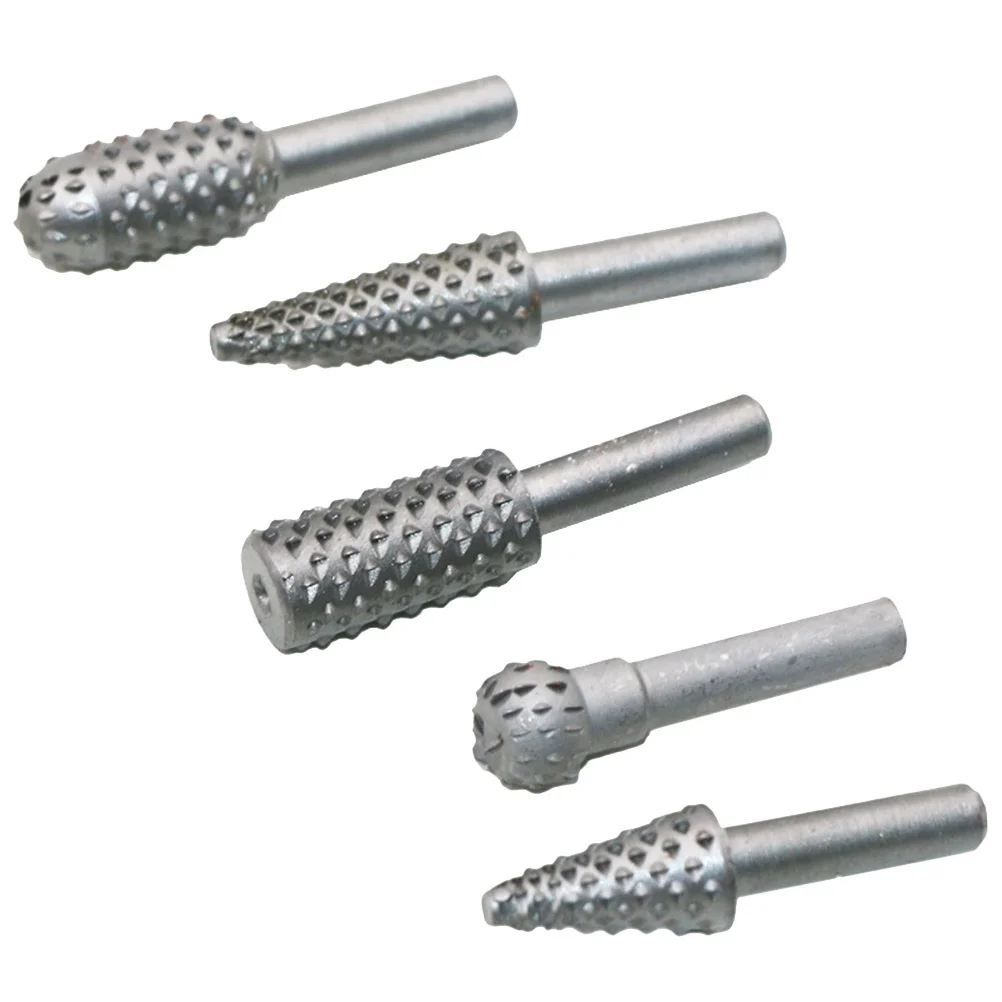 

5 шт., набор стальных роторных фрез, высокоуглеродистые режущие сверла по металлу, вращающиеся инструменты для деревообработки, резьбы, гравировки, шлифования с ЧПУ