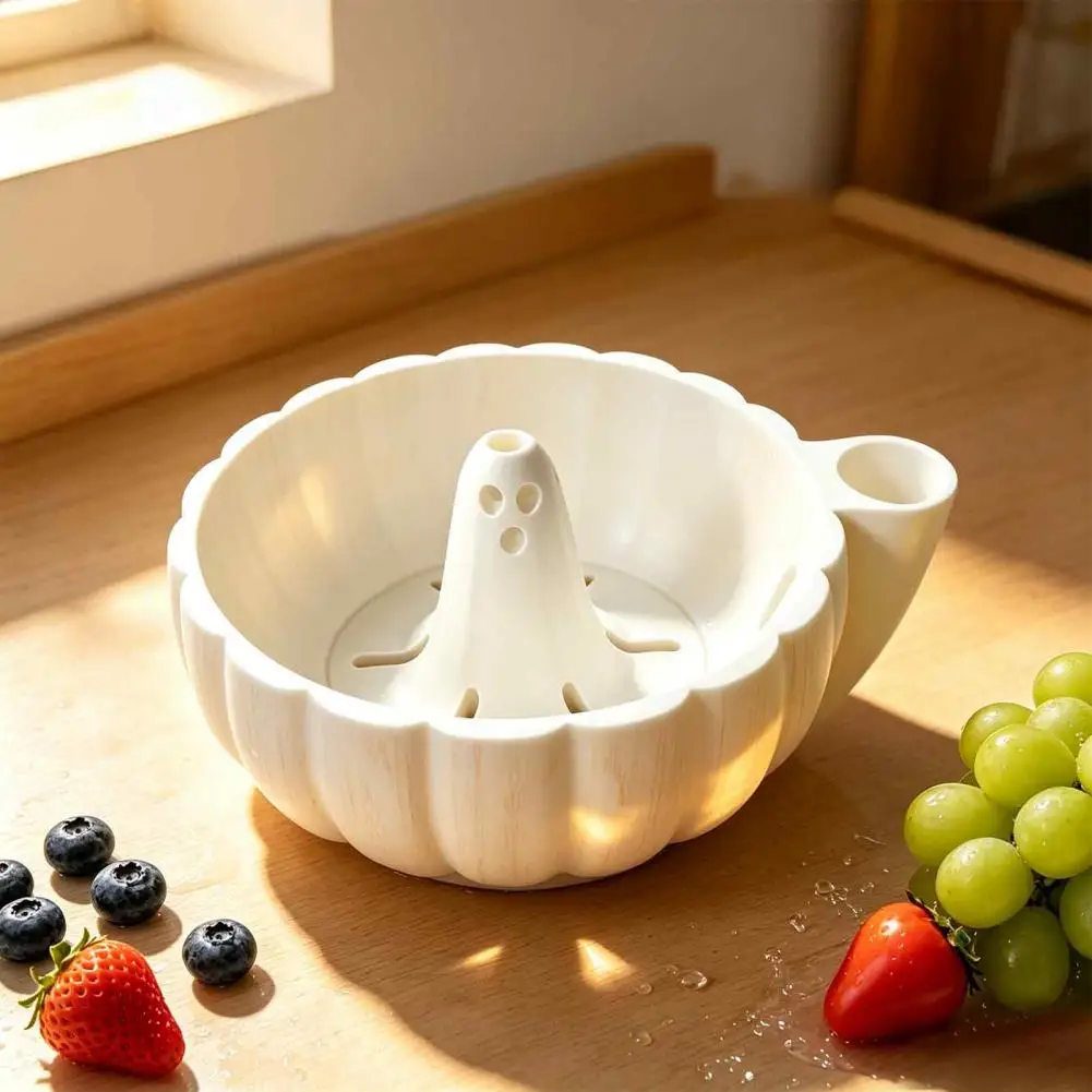 Halloween Fruit Washing Bowl Decorative Pumpkin Table Centerpiece Self-spinning Berry Washing Bowl with Drain Holes 3d Printed