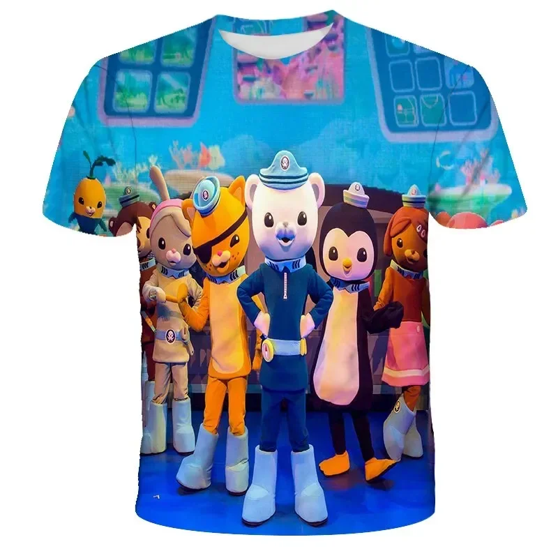 Camiseta con estampado 3D de dibujos animados para niño y niña, camiseta de manga corta con cuello redondo, regalo divertido, ropa de verano