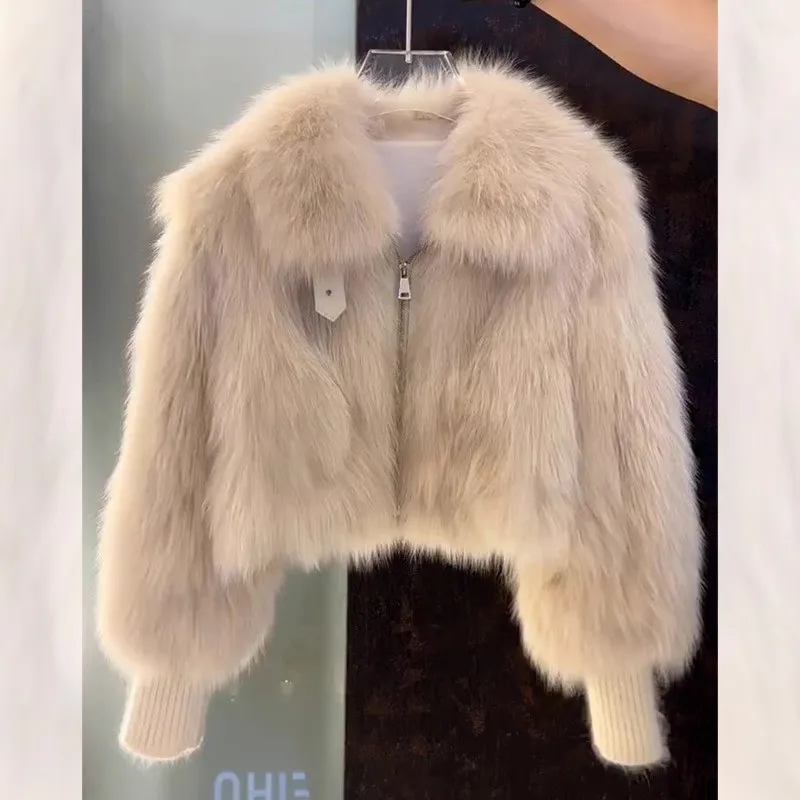 Doll Collar No Hood Coat Cropped Elegant and Refined with Commuter Chic Button Closure British Style Women Winter Jacket