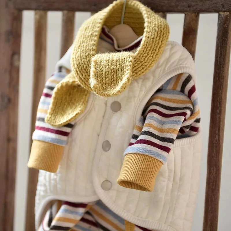 Chaleco cálido de dos piezas para perro, abrigo de algodón, ropa para cachorros, traje de camisa de fondo para perros pequeños y medianos, ropa para