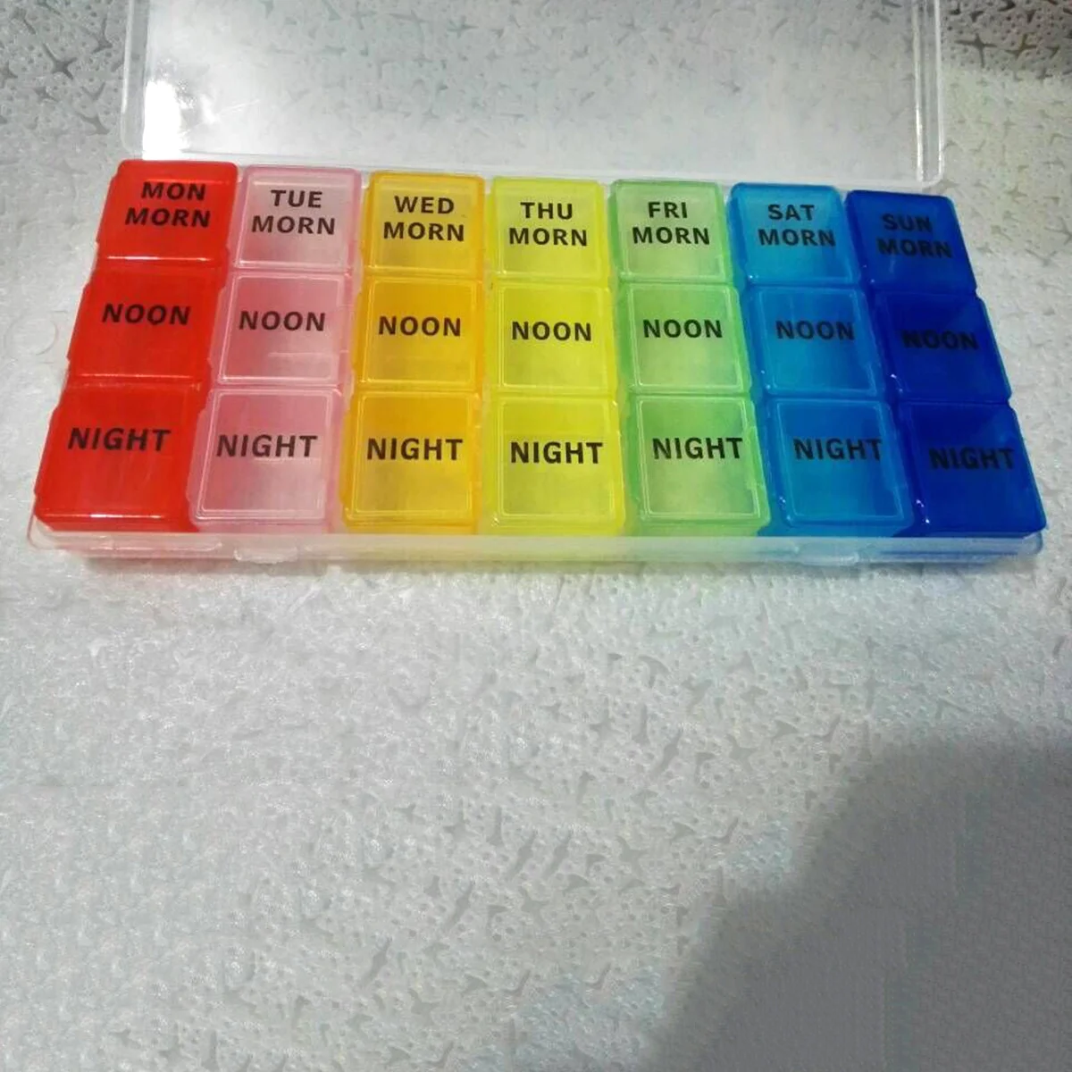 

21-слотовый еженедельный органайзер для таблеток, безопасная крышка, контейнер для лекарств, коробка для напоминаний для путешествий, домашнего офиса, добавки для витаминов