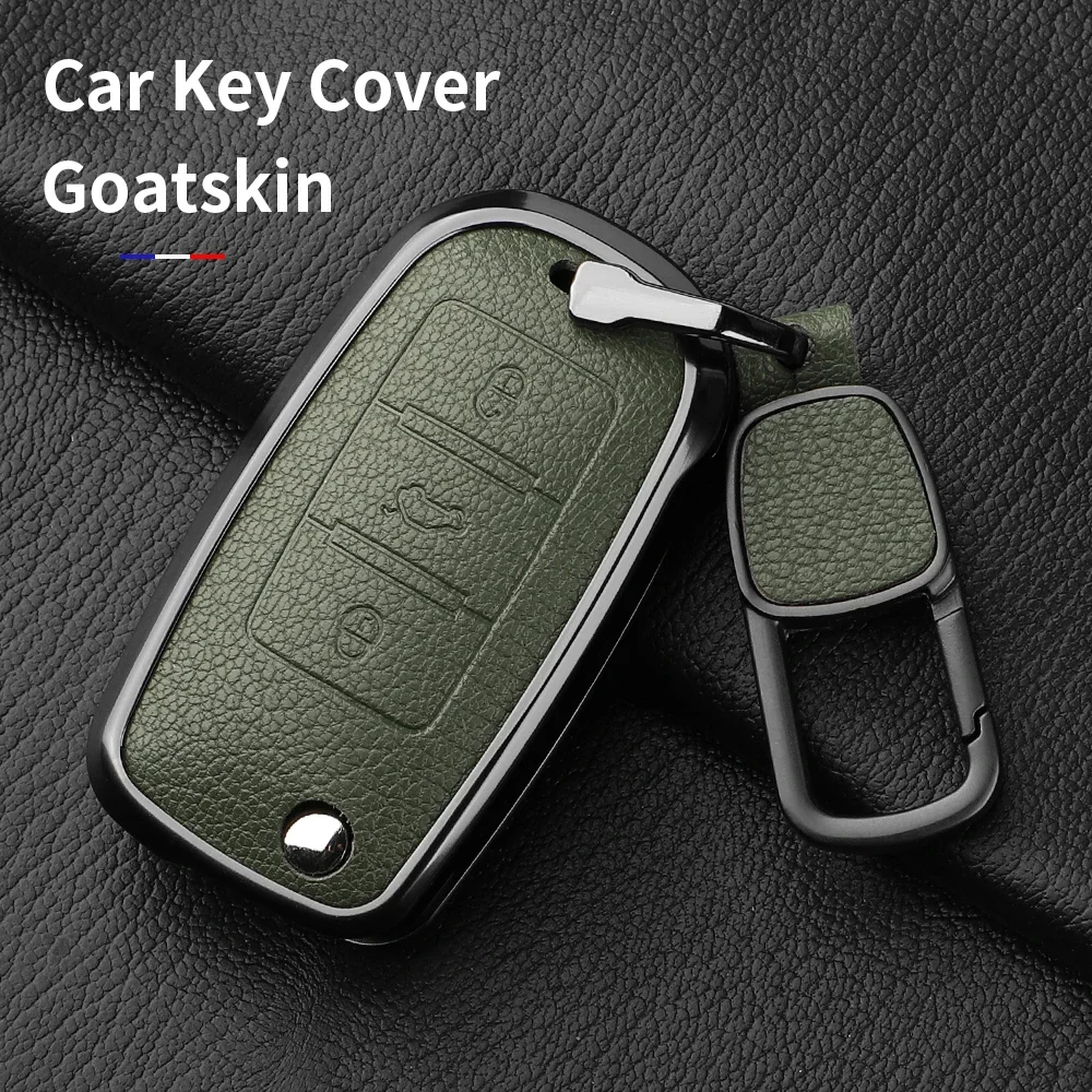 

Metal and Leather 3 Button Car Key Case Cove For VW Volkswagen Beetle Caddy Eos Golf Jetta Polo Scirocco Tiguan Touran UP