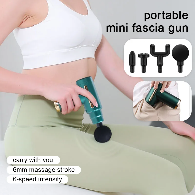 

Профессиональный электрический мини-пистолет для фасции, пистолет для фасции с одной головкой, перезаряжаемый портативный массажер для фитнеса и мышц