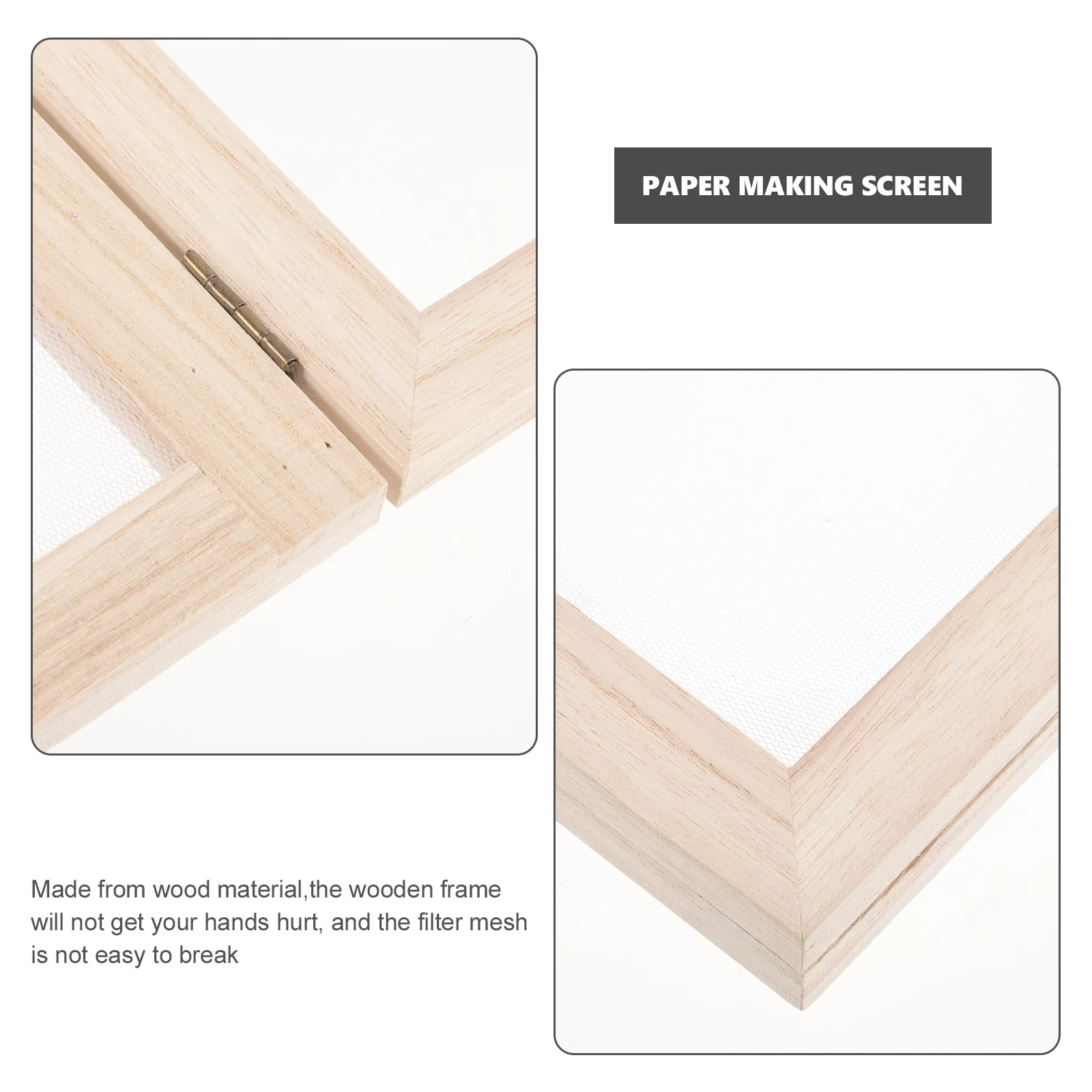 

Wooden DIY Paper Making Frame for Childrens Craft Projects Handmade Paper Screen Environmental Learning Tool Creative Fun