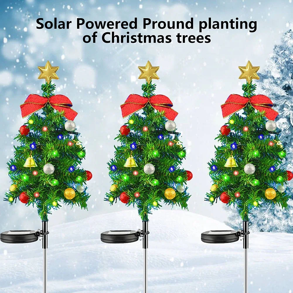 

Solar Christmas Tree, Festive Atmosphere Decoration, Outdoor Floor Lights, Courtyard Lawn Garden Landscape Lights LED Colorful