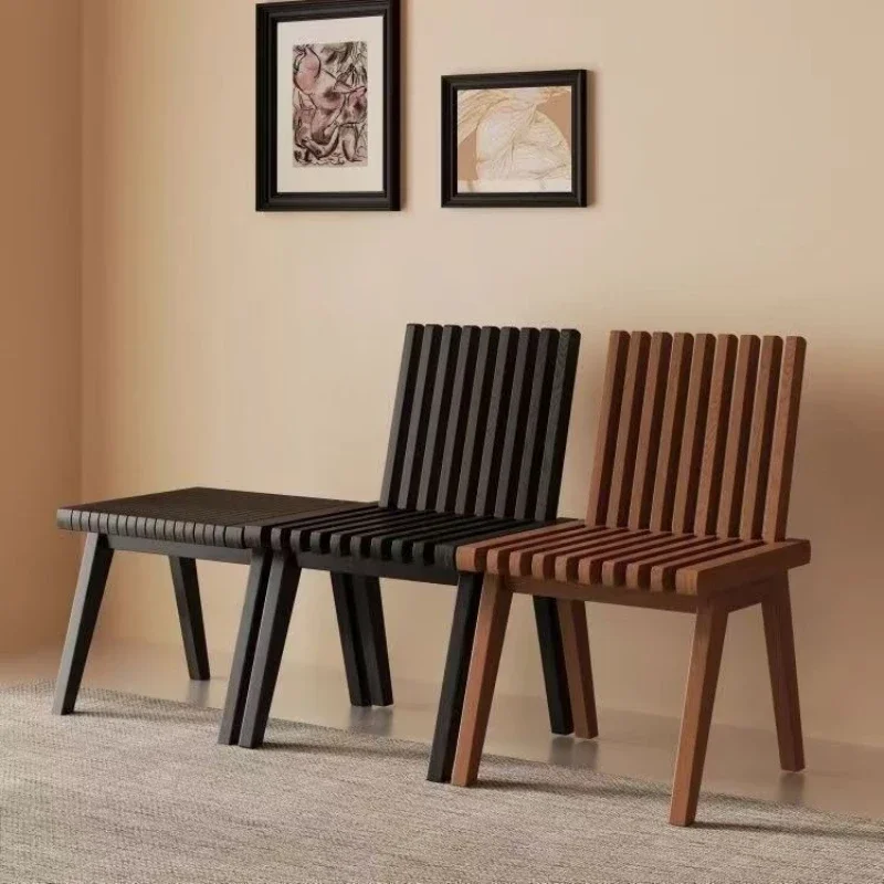 

Solid wood strip folding stool shoe change stool medieval solid wood restaurant leisure chair solid wood strip stool simple