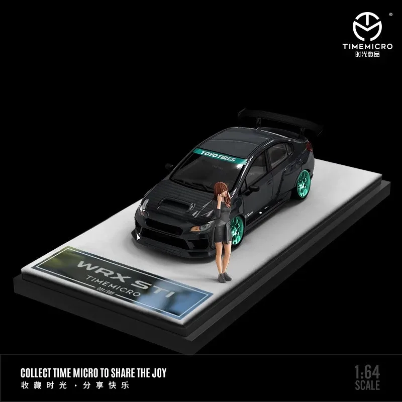 TIME MICRO&MOREART 1:64 WRX STI Carbon Cap Diecast Modellauto für limitierte Sammlung Display Geschenk