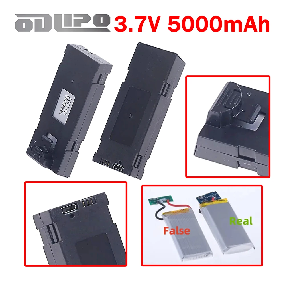 HOT New 3.7V 5000mah RC Drone Battery For E88 E88PRO E525 E99 P1 K3 P10 A13 S98 RC Drone RC Quadcopter