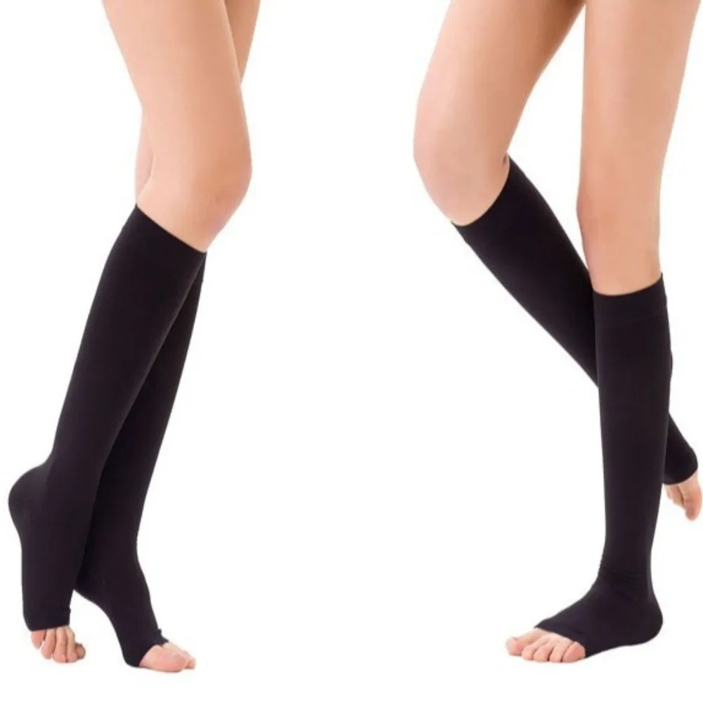 

Open Toe Compression Stockings Elastic Support Stretch Varicose Vein Treatment Cool Material Graduated Pressure Stockings Unisex